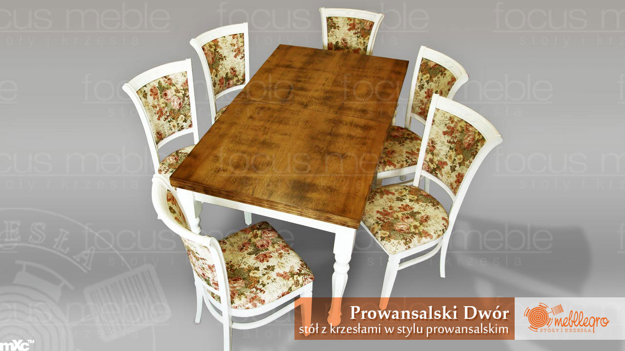 stół w stylu prowansalskim